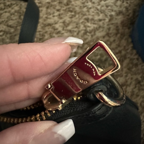 Gently Used Coach Satchel. $75 Black Leather. With Gold hardware. - Picture 5 of 7